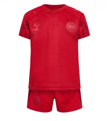 Danmark Hjemmedraktsett Barn VM 2022 Kortermet (+ Korte bukser)
